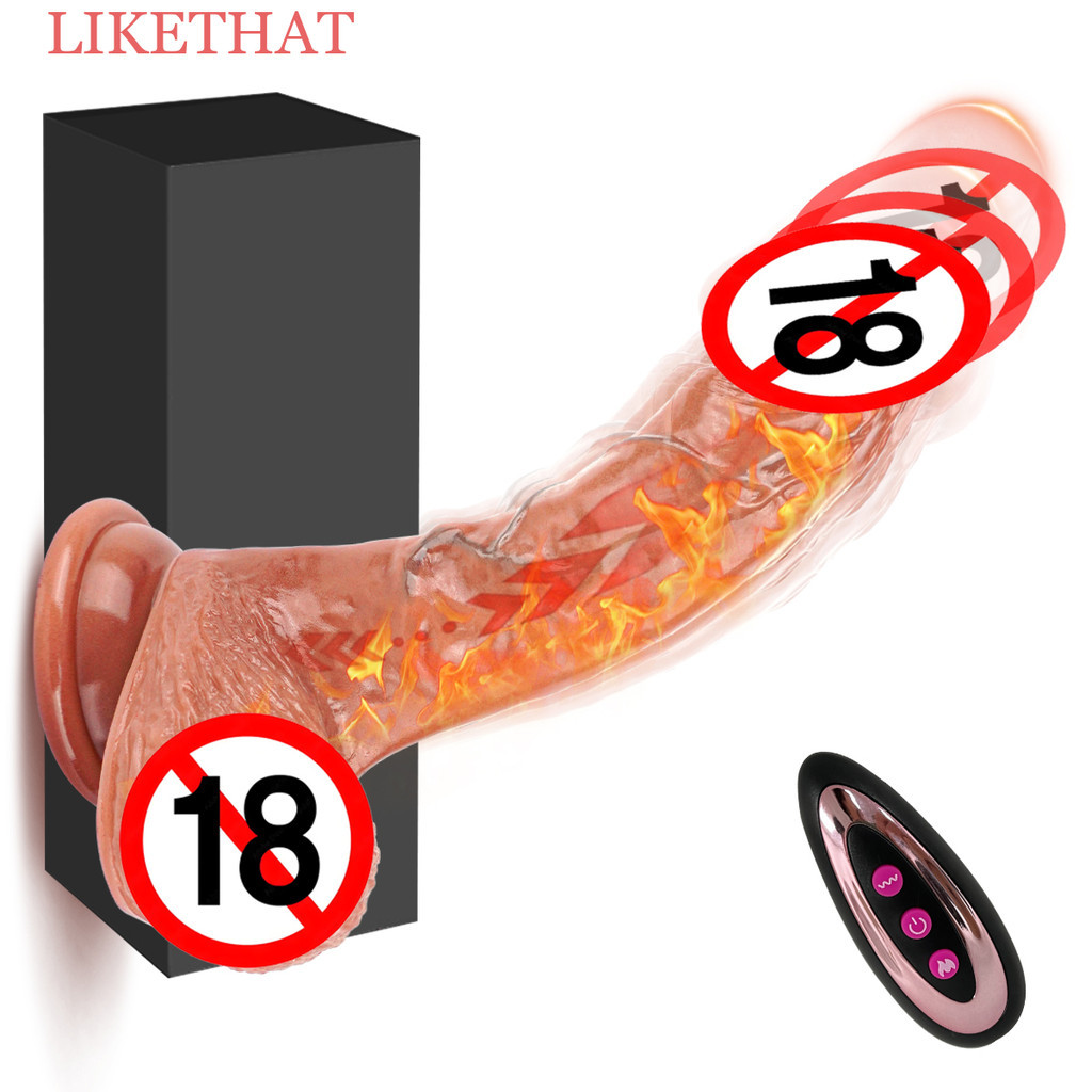 【Em estoque】Dildo Realista 21*3,8cm｜Pele Biônica, 10 Frequências de Vibração, 3 Frequências de Alongamento e Oscilação