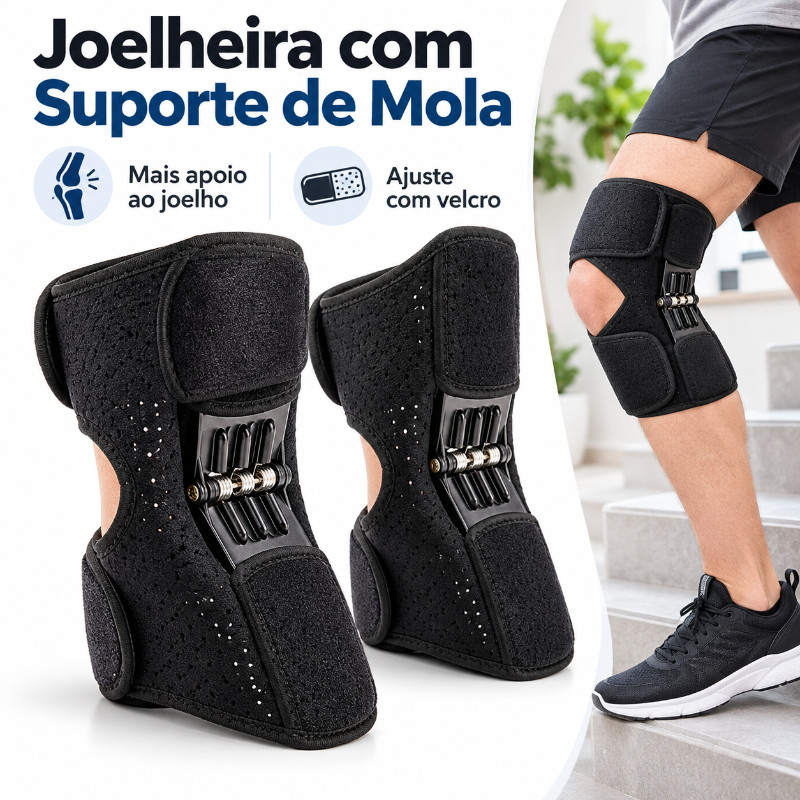 Conjunto De Proteção De Joelho De 2 Peças , Suporte De Energia , Almofadas , Rebote Poderoso , Força De Mola , Esportes