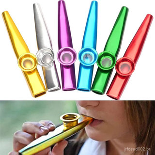 6PCS Metal Kazoo Portátil Leve Para Iniciantes Instrumentos De Flauta Amantes De Música Instrumento De Sopro De Madeira