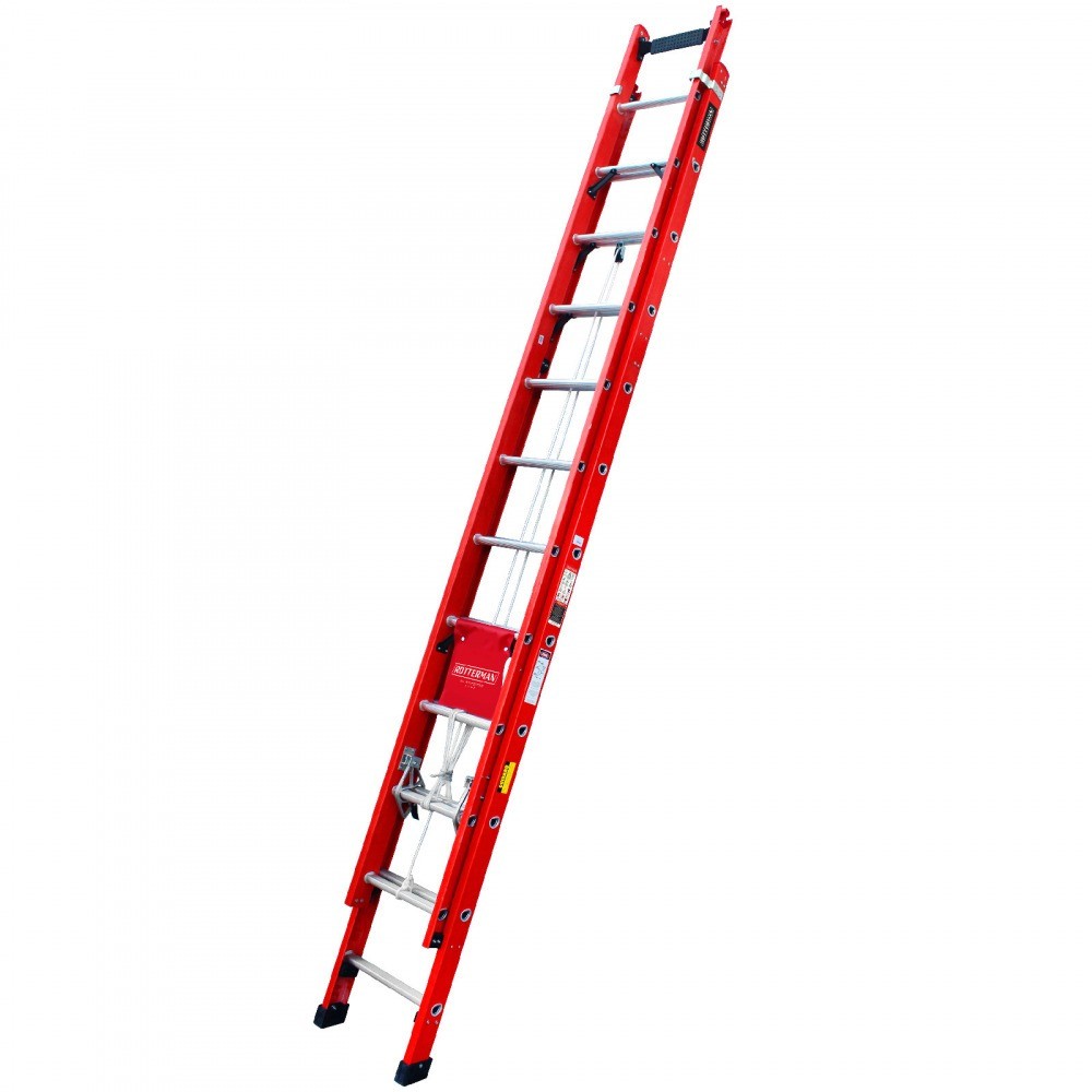 Escada de fibra de vidro extensível 3,60 x 6,0 m 22 degraus EFR9929 Rotterman
