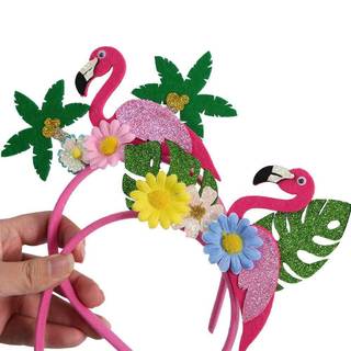 Hawaiii Flamingo Headwear bandana praia tema festa decoração foto adereços flor de coco bandana jóias