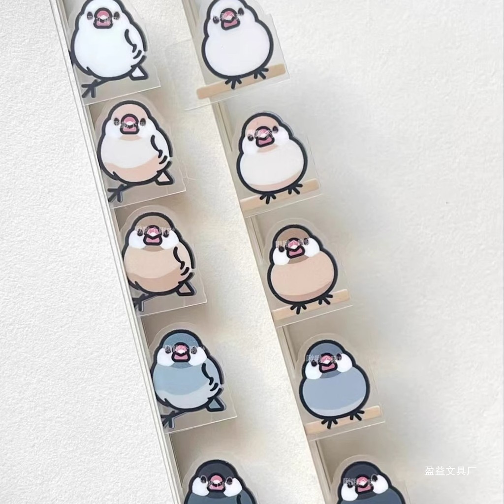 Bonito papagaio pássaro índice adesivo bonito manual de alto valor diy adesivo decorativo presente do estudante para ami