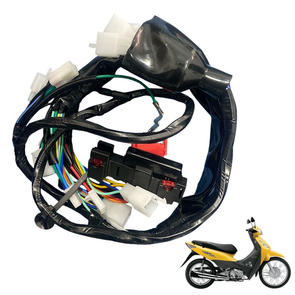 Fiação Principal Chicote Honda Biz 125 Es 2006 2007 2008 Partida Eletrica — imagem 2 de 2