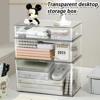 Casa EE Livro Arquivo Caixa De Armazenamento Desktop Multiuso Transparente Organizador De Cosméticos