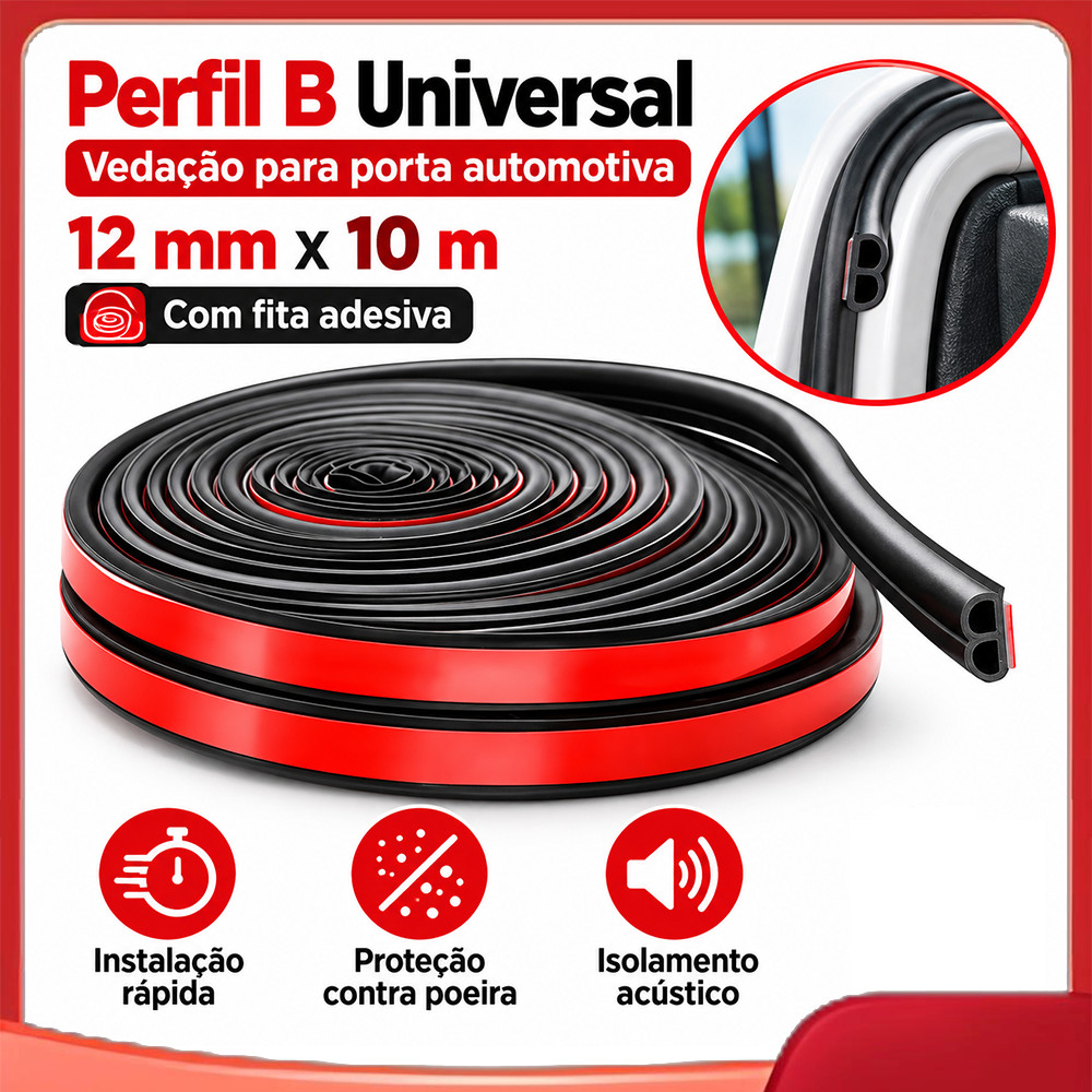 Tipo a instalação fácil durável impermeável da tira 12mmx10m da selagem da porta de B