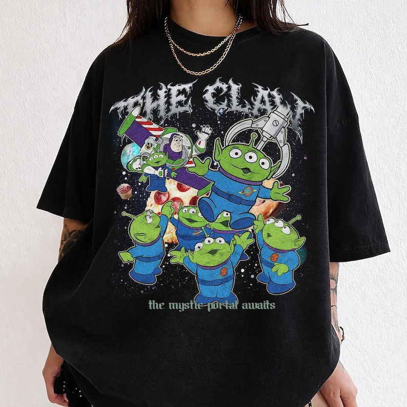 「Mina Hana」Camiseta Unissex Toy Story Tema Estampa Fofa Confortável Linda Premium Moda — imagem 2 de 2