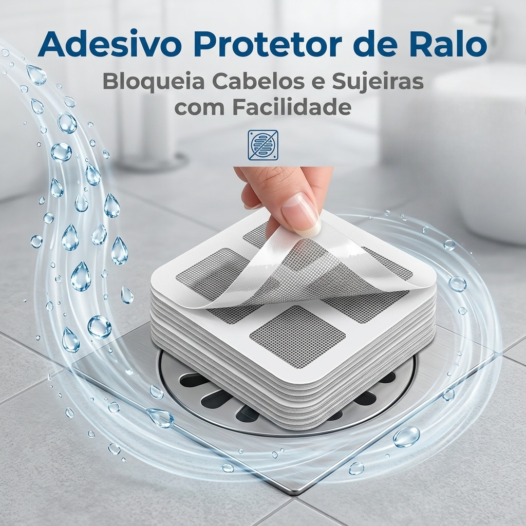 Kits Protetor De Ralo Banheiro Cozinha Tela Adesivo，10 ，20 ou 30 uns