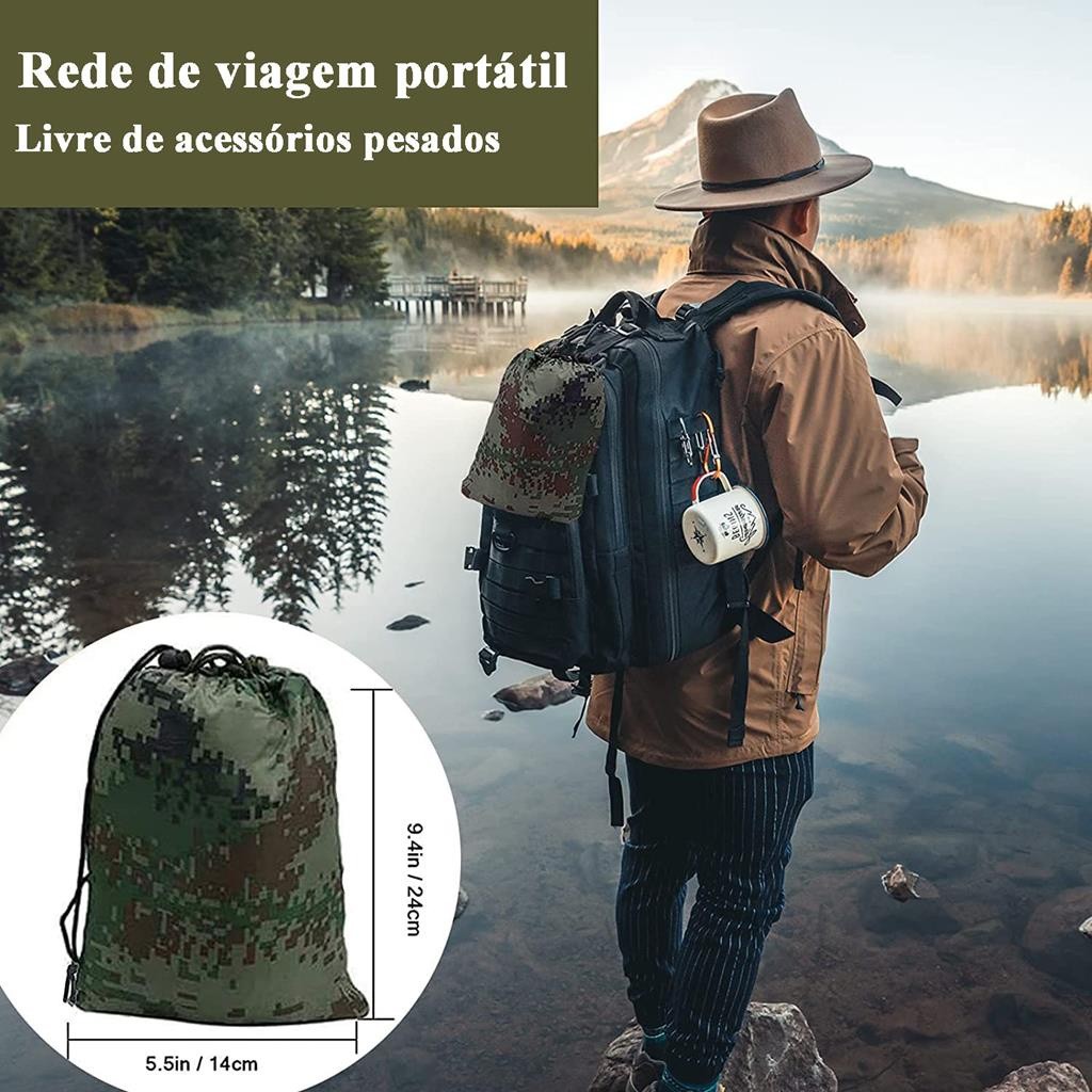 Rede De Dormir Descanso Com Mosquiteiro Camping 300kg JOYFOX — imagem 2 de 2