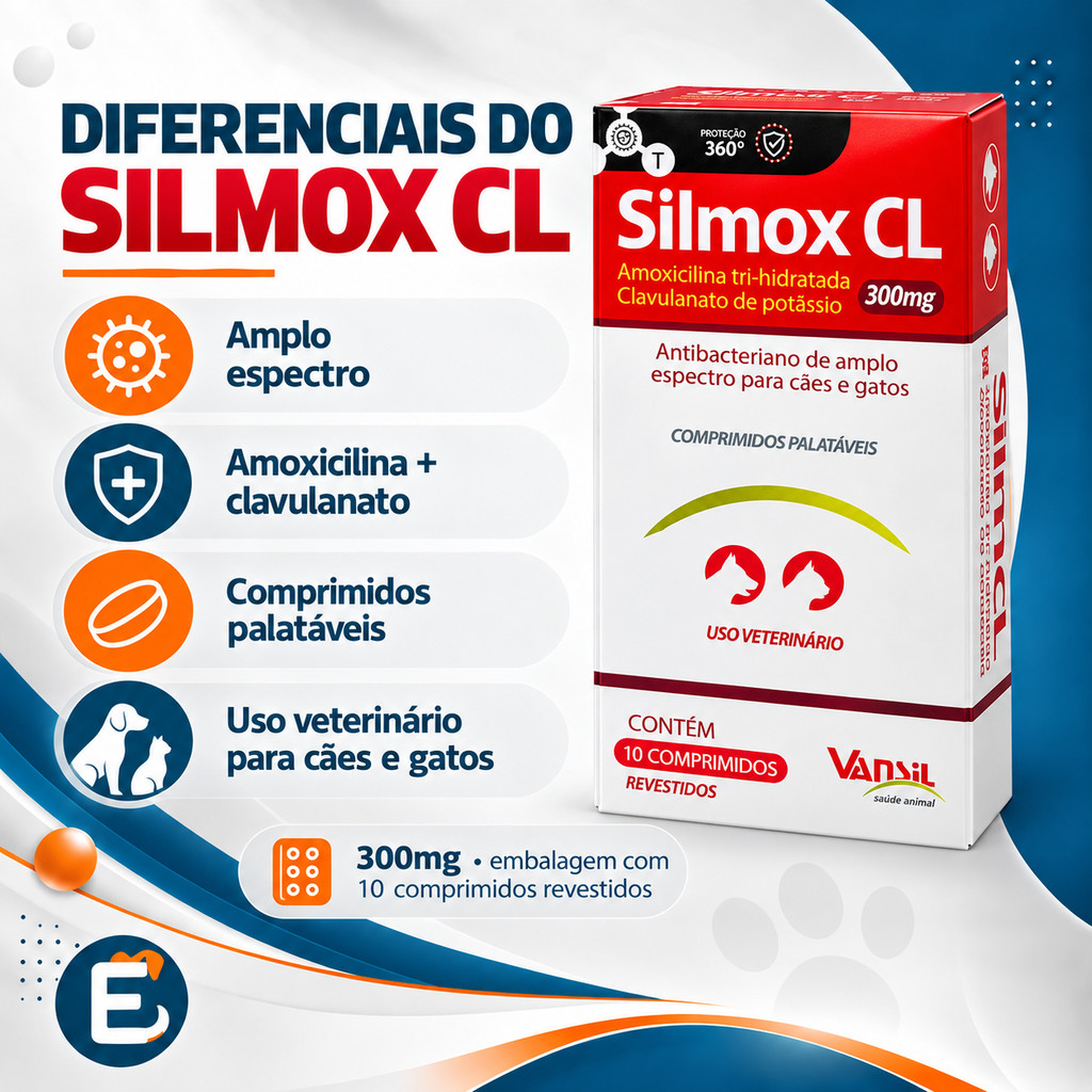 Silmox CL 300mg - 10 Comprimidos - Vansil — imagem 2 de 2