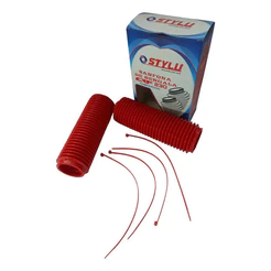 Sanfona Da Bengala Borracha de Alta Resistência Crf230 Xr200 Dt180/200 27 Dentes Vermelho
