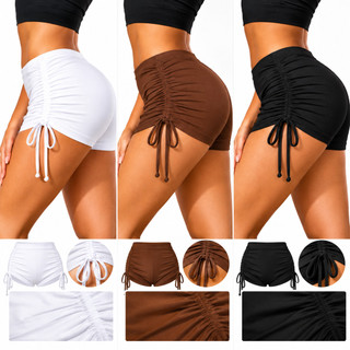 Kit 3 Peças Biquíni Sunkini Short Amarração Lateral Slim e Plus Size Praia Piscina Academia