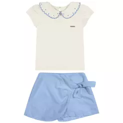 Conjunto Infantil Menina Delicado Colorittá Azul