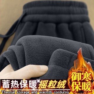Outono inverno dupla face calças de lã Polar dos homens ao ar livre tamanho grande solto Sweatpants engrossado quente da