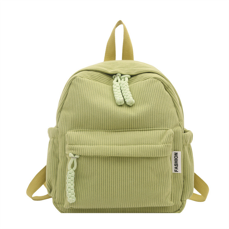 Mini Mochila Feminina de Veludo Cotelê, Modelo Novo, Mochila Casual para Estudantes, Estilo Rústico ，Cores Sortidas