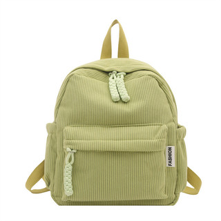 Mini Mochila Feminina de Veludo Cotelê, Modelo Novo, Mochila Casual para Estudantes, Estilo Rústico ，Cores Sortidas