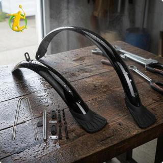 [Asiyy] Par De Guarda-Lamas Preto Engenharia Material Sintético Montagem De Duas Rodas