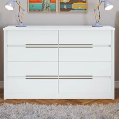 Cômoda 8 Gavetas 151cm Urban Espresso Móveis Branco Branco