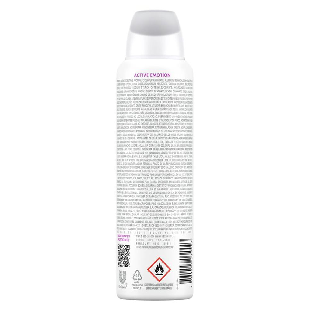 Kit Desodorante Aerosol Rexona Active Emotion 150ml - 6 Unidades · foto 2