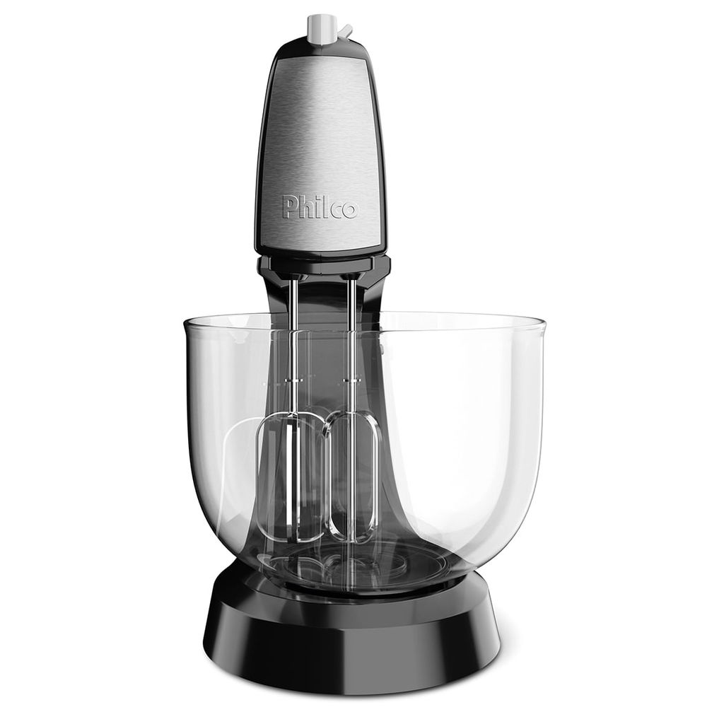 Batedeira Philco 550W Preta Crome Base Cristal Duo Turbo — imagem 2 de 2