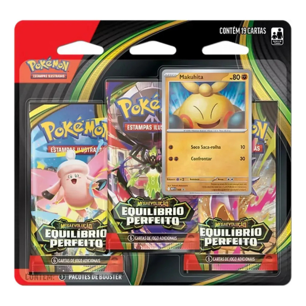 Booster Triplo Pokémon Equilíbrio Perfeito Makuhita Tcg