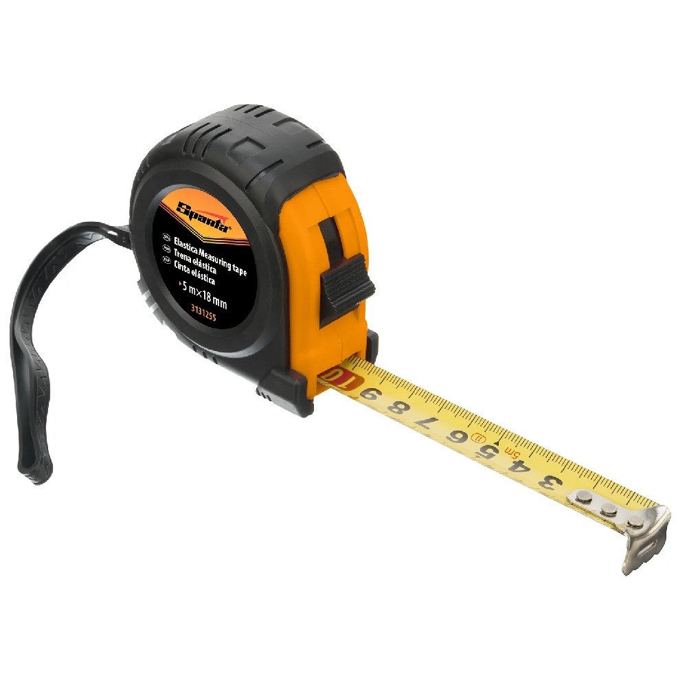 Trena emborrachada com fita de aço 18 mm x 5 m com trava 3131255 - Sparta — imagem 2 de 2