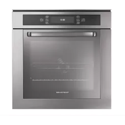Forno de Embutir Elétrico Brastemp 67 Litros cor Inox com Função Ar Forçado e Painel Touch - BO260AR