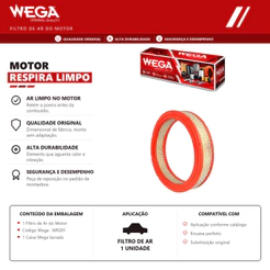 Filtro De Ar Do Motor Vw Gol (Bolinha) Parati (Bolinha) – Wega WR201