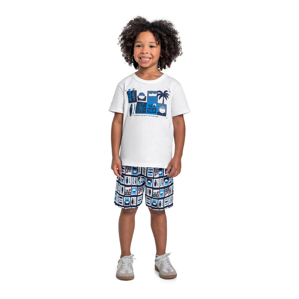 Conjunto Camiseta e Bermuda Bee Loop