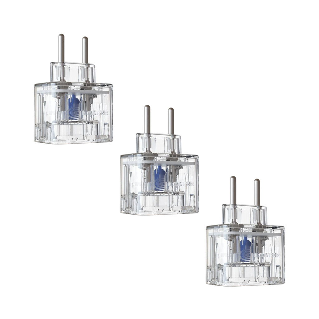 Kit com 3 Pocket 2 Pinos 10a - Dps Plug Clamper LCF - Transparente