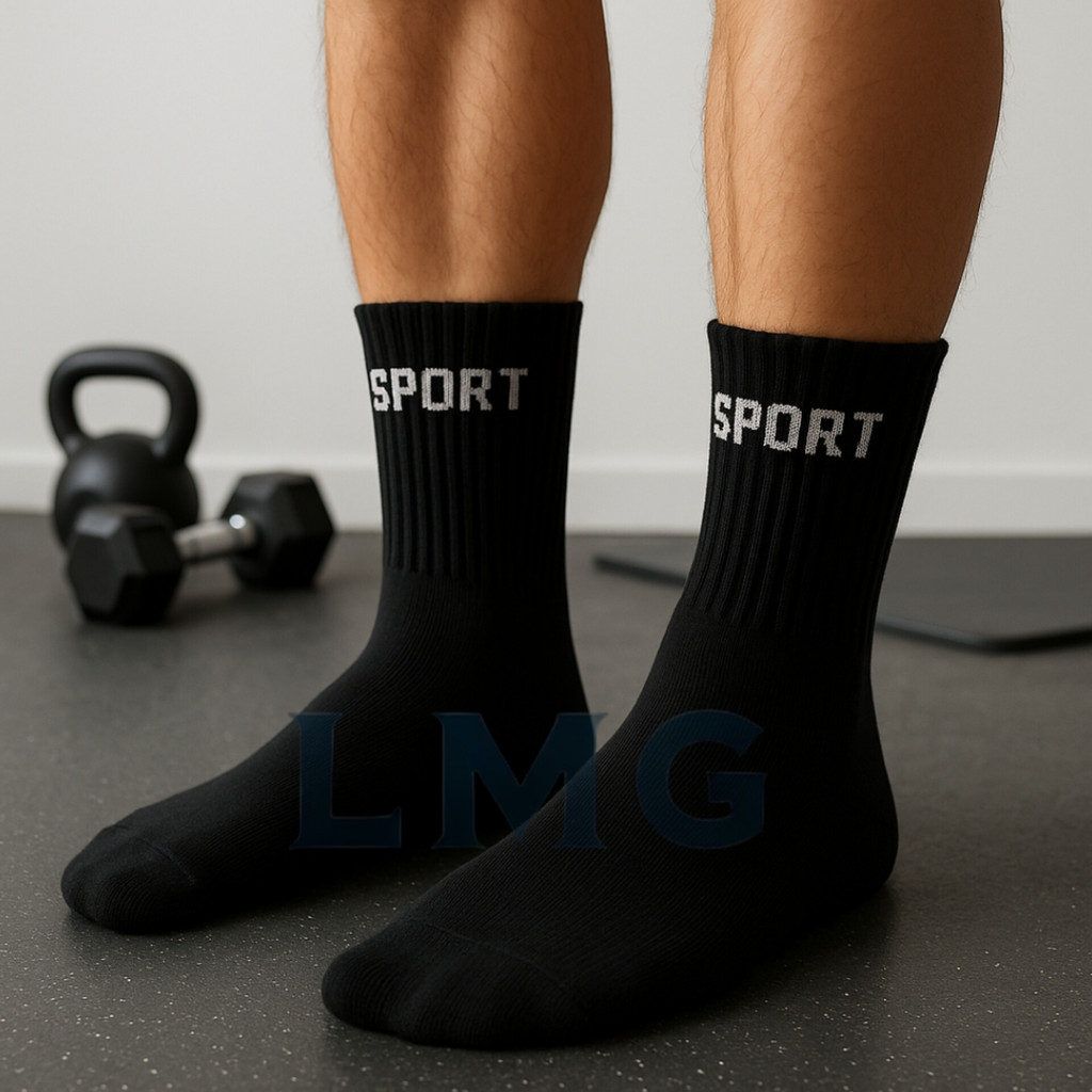 Kit 12 Pares de Meias Masculinas Cano Alto Algodão - Macia e Resistente