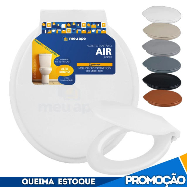 Assento Tampa para Vaso Sanitário Redondo Oval Universal Basico Deca Celite Icasa Logasa Incepa Air