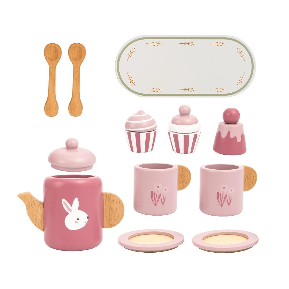 Imagem Brinquedo De Madeira Kit Chá Da Tarde Rosa Büp Baby