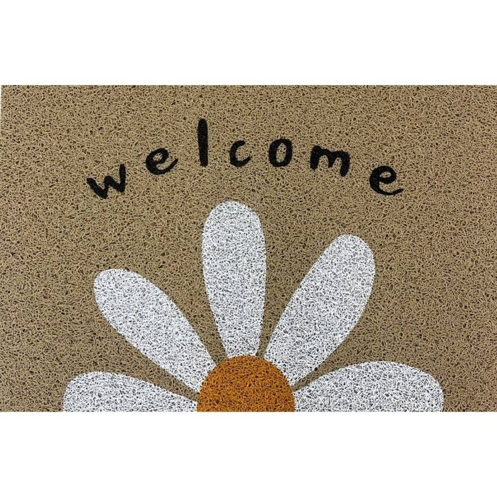 Tapete Porta Entrada Casa Capacho Vinil 40cm x 60cm Margarida em Oferta na Shopee