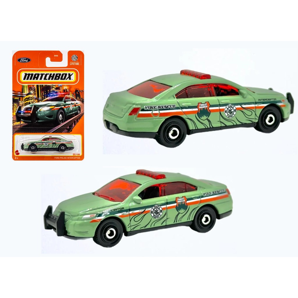 Ford Police Interceptor Matchbox 1:64 Miniatura Fire Rescue