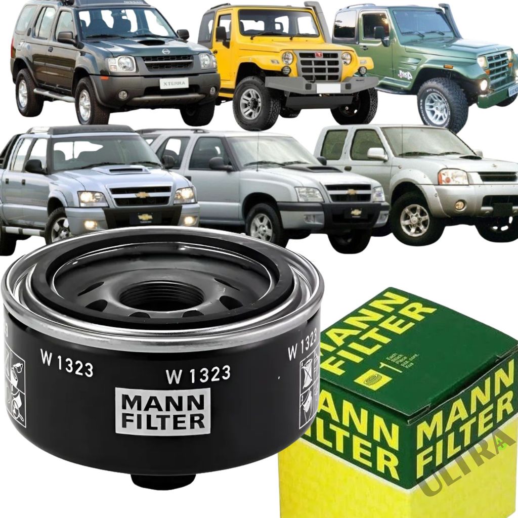 Filtro Óleo Motor para MWM 2.8 GM Chevrolet S10 / Blazer - Nissan Frontier / X-Terra - Troller T4  (Mann W1323/1) em Oferta na Shopee