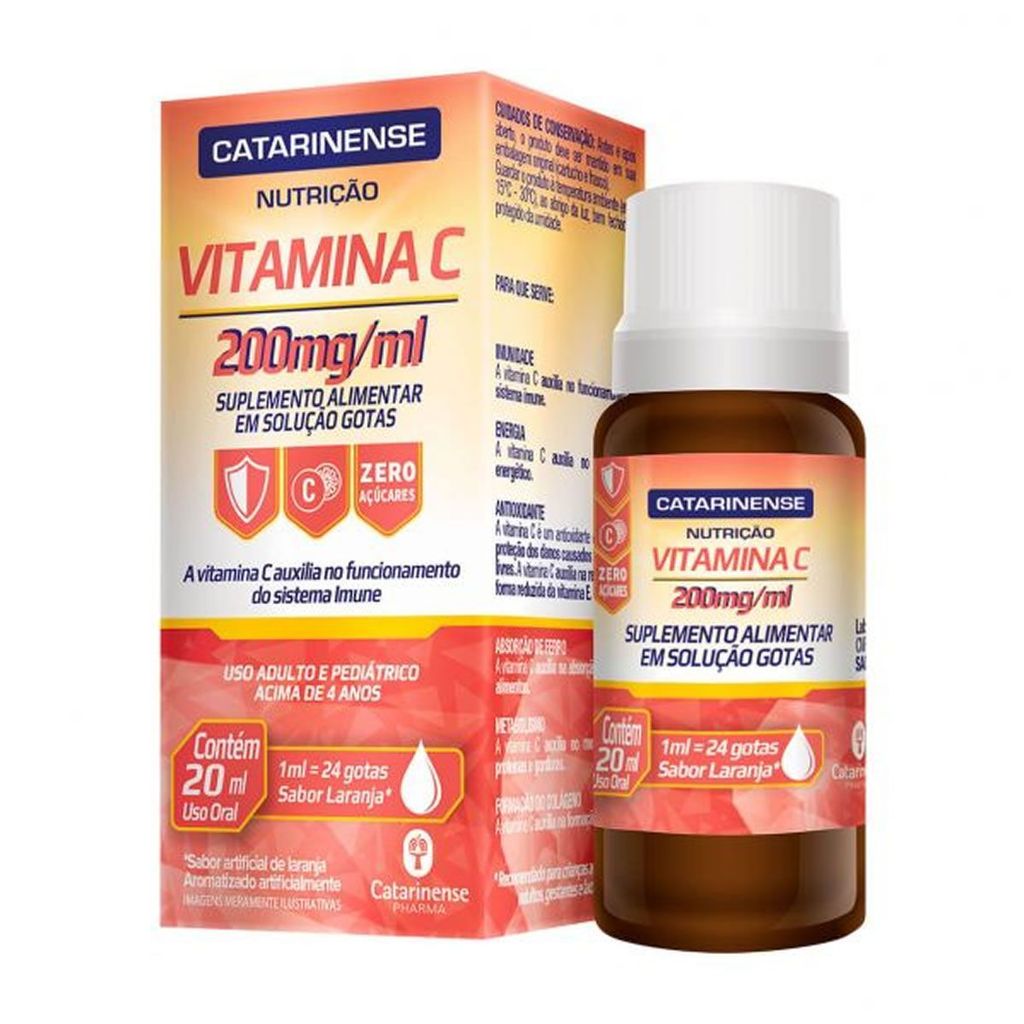 Vitamina C - 200mg/ml Gotas - Catarinense Nutrição