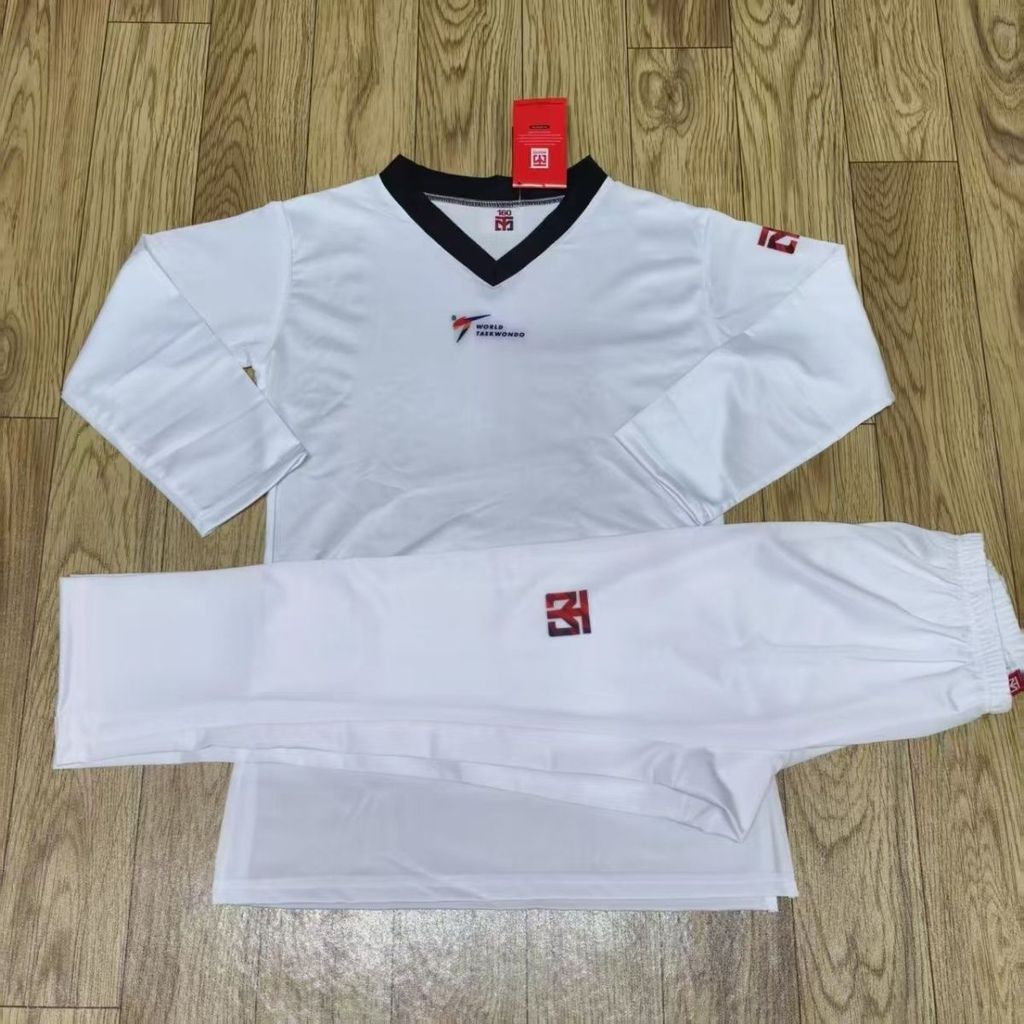 Crianças roupas de taekwondo elástico apertado adulto treinamento de secagem rápida roupas de taekwondo respirável roupa