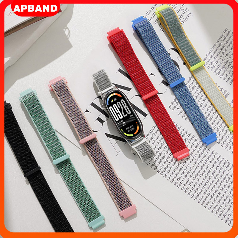 Pulseira De Loop Nailon Para Relógio Smartwatch Xiaomi Mi Band 10 9 8 Strap Adj