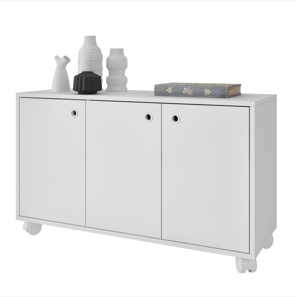 Armário Aparador Buffet 3 Portas Bp Fosco Bho25 - Branco em Oferta na Shopee