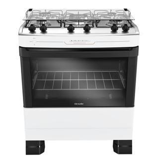 Fogão Mueller 5 Bocas Tripla Chama com Mesa Inox e Acendimento Automático Branco MFI5BF Bivolt em Oferta na Shopee