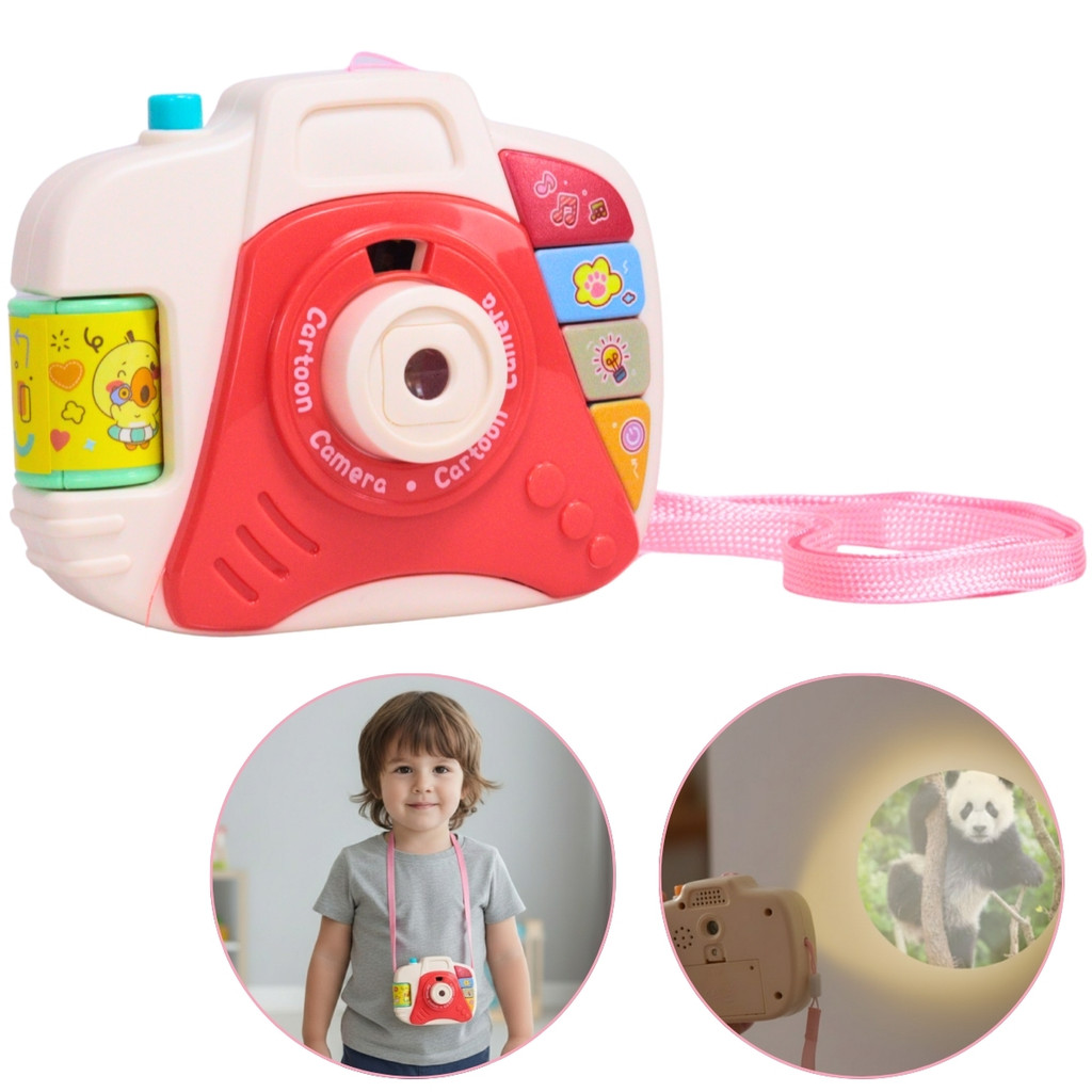 Câmera de Projeção Animais Infantil Educativa Som Luz - Castela em Oferta na Shopee