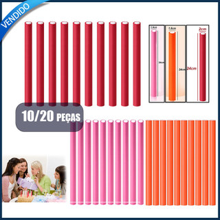10/20 Peças Modeladores De Cachos De Cabelo Flexíveis Espuma Macia Bendy Twist Curls(14/16/20mm)