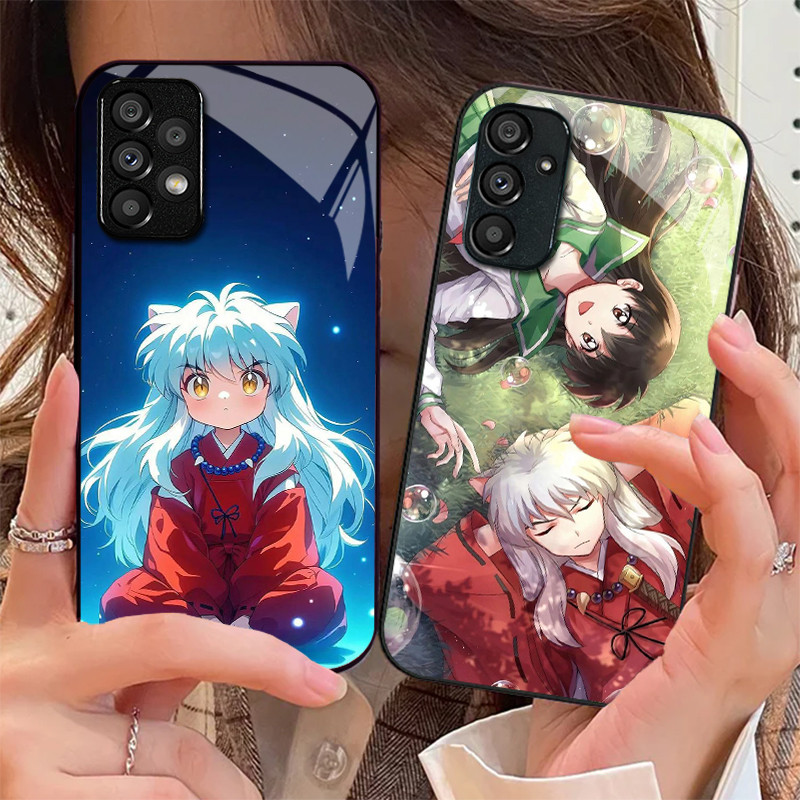 Inuyasha 05 Capa De Telefone De Vidro Para Samsung Galaxy A16 A15 A25 A35 A55 A53 A54 A34 A14 A32 A52 4G 5G A56 A54