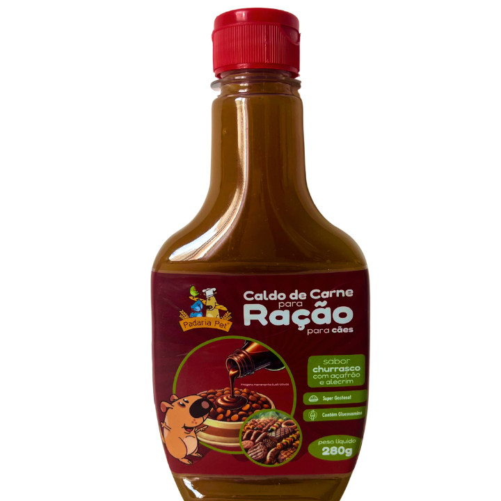 Caldo de Carne Para Cães Sabor Churrasco Com Açafrão e Alecrim 240 g