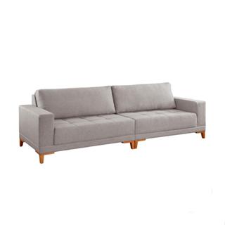 Sofá 4 Lugares Volga Plus Linho Cinza Claro 280 cm em Oferta na Shopee
