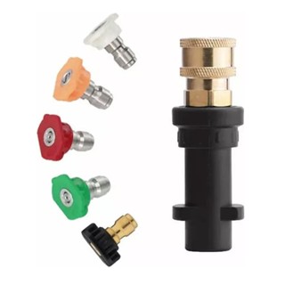 Kit Adaptador Engate Rápido Lavadora Alta Pressão Karcher+5 bicos em Oferta na Shopee