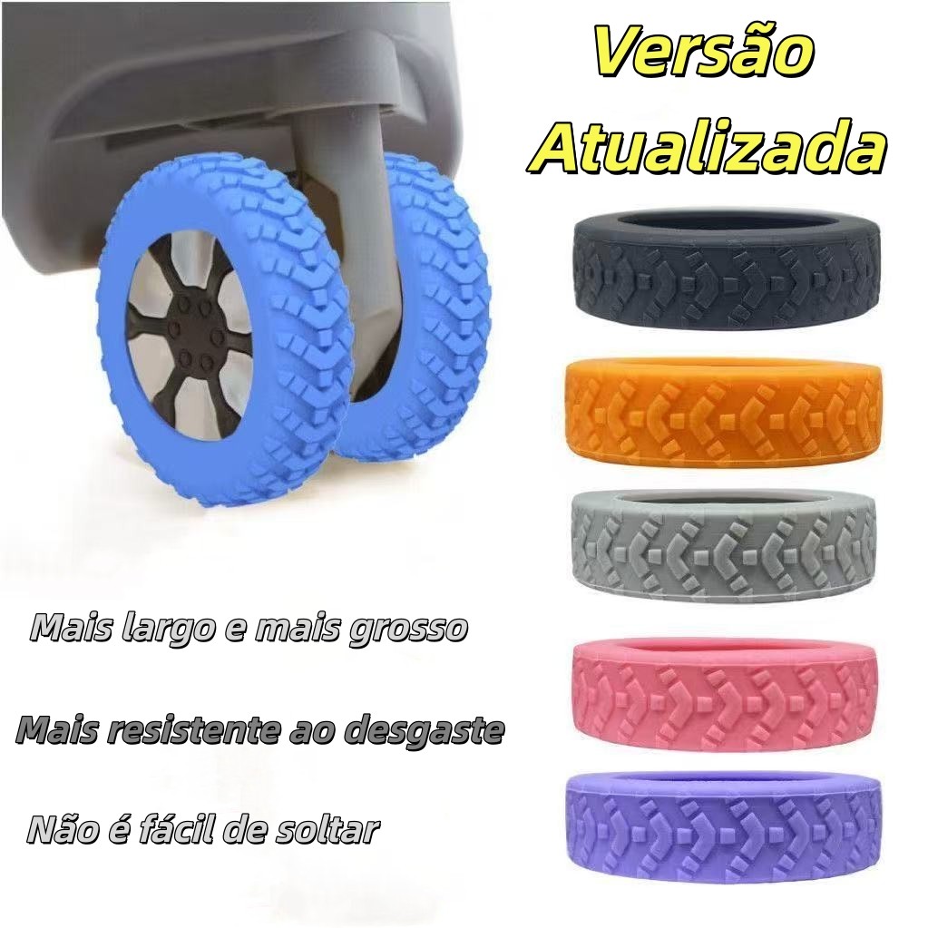 Kit 8 Capa Protetora Silenciosa Para Rodas De Bagagem Versão Atualizada em Oferta na Shopee