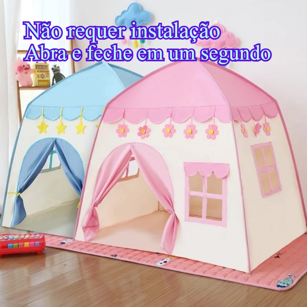 Tenda ao ar livre tenda infantil tenda menina cabana meninos tenda dobrável sem instalação abertura e fechamento em segu