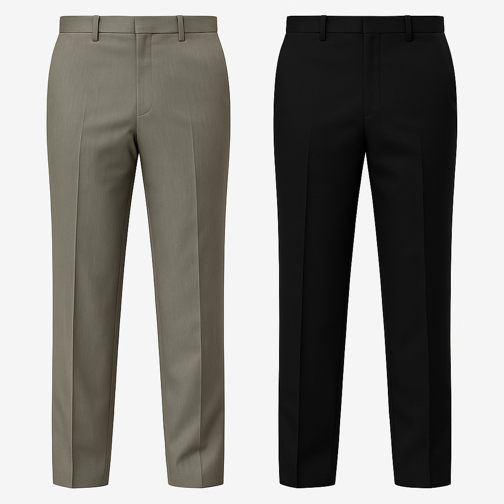 Kit 2 Calça Social Masculina Alfaiataria Microfibra