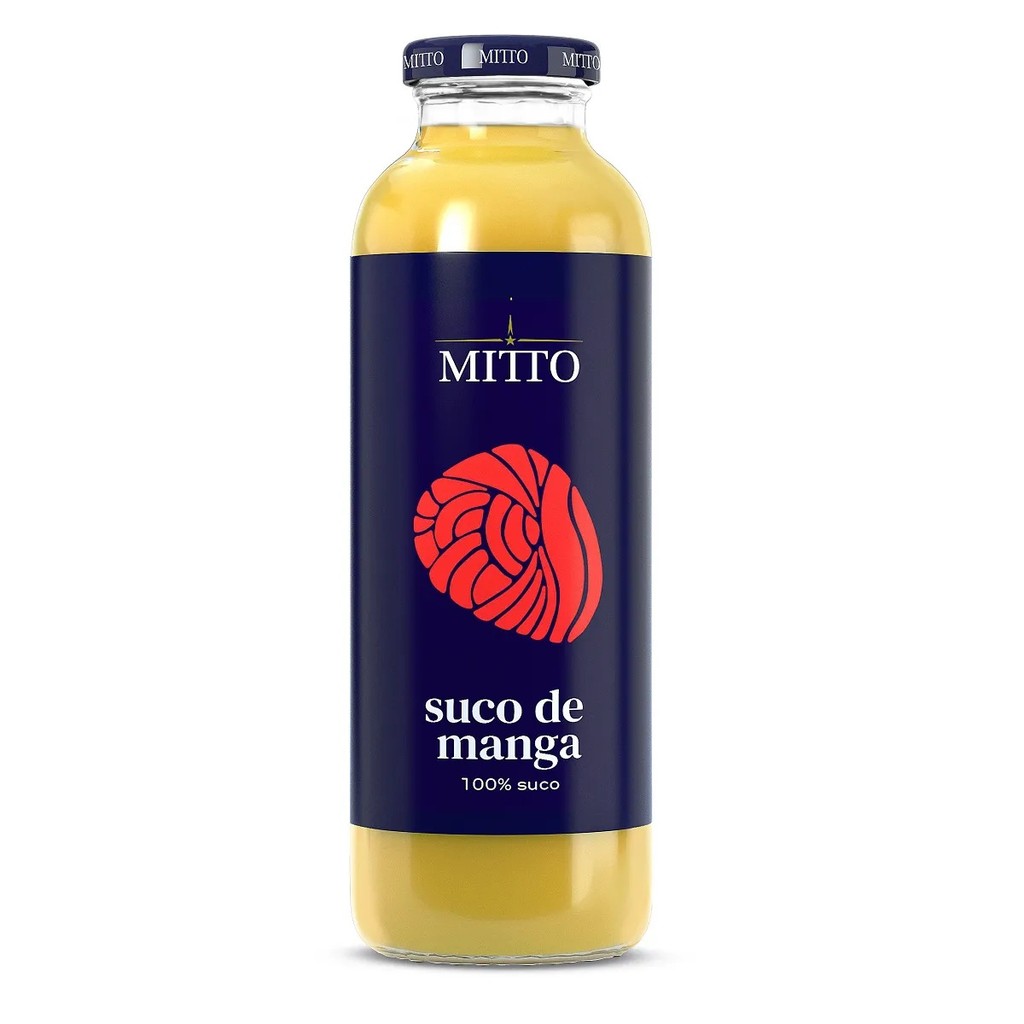 Suco Integral Mitto Sabor Manga Garrafa Vidro 300ml